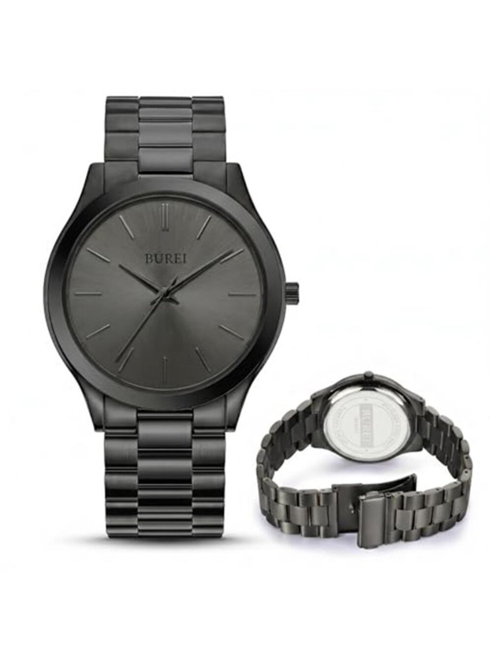 Men's Wrist Watch, Analog Stainless Steel Dress Waterproof Quartz Watch